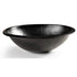 Hand Hammered Aluminum 17 inch Oval Drop In Bathroom Sink - Matte Black